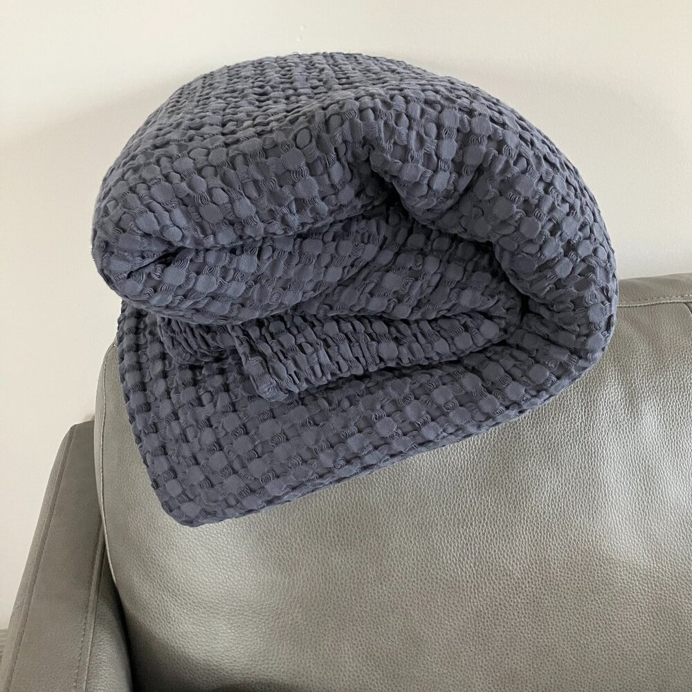 Piu Belle Waffle Weave 100% Cotton Blanket - QUEEN